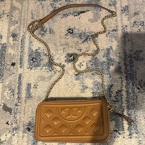 Barely used Tory Burch mini double zip fleming
